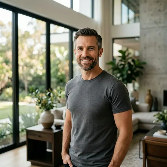 Man outdoors considering his health and energy